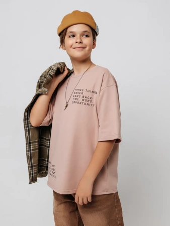 Футболка летняя для мальчика оверсайз с принтом