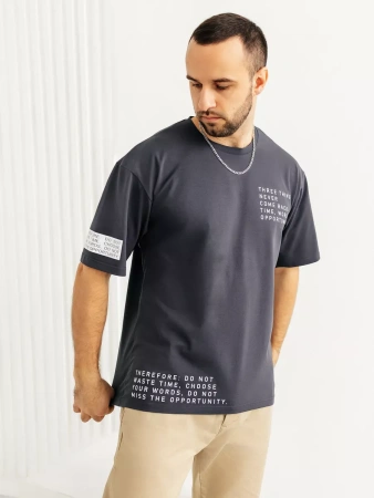 Футболка мужская оверсайз хлопок большие размеры