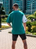 Футболка мужская оверсайз двухцветная больших размеров