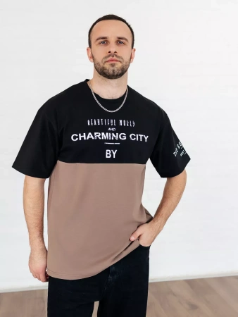 Футболка мужская базовая хлопок с принтом