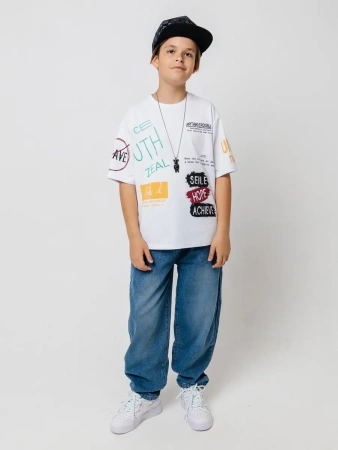 Футболка для мальчика оверсайз с принтом