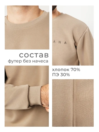 Свитшот мужской с принтом больших размеров