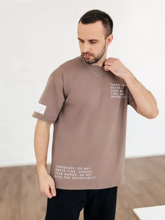 Футболка широкая оверсайз плотная хлопок с лайкрой