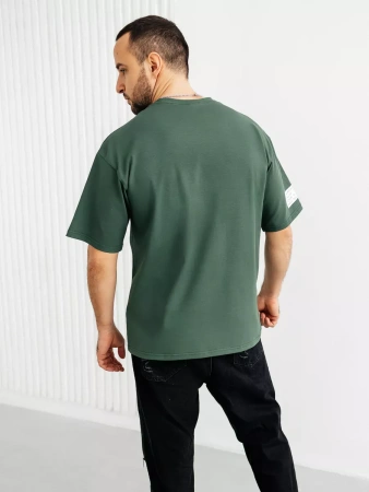 Футболка мужская базовая с принтом хлопок