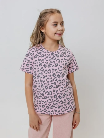 Футболка для девочки с принтом хлопок летняя пляжная