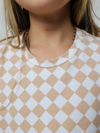 Футболка для девочки с принтом оверсайз