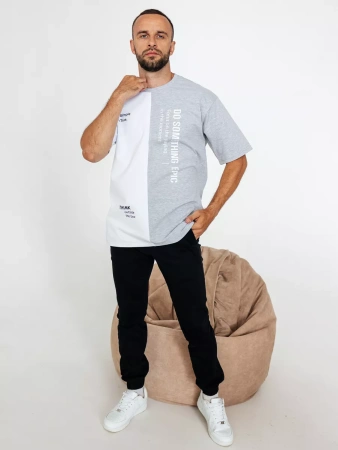 Футболка спортивная с принтом хлопок