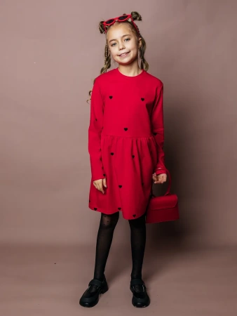 Платье для девочки с длинным рукавом яркое нарядное