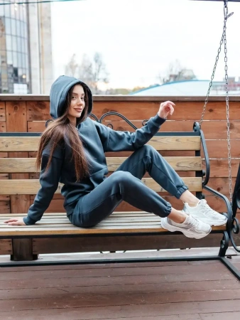 Костюм спортивный женски с начесом оверсайз домашняя одежда