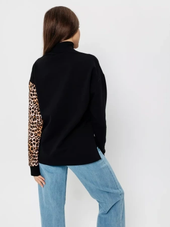 Кофта с горлом оверсайз большого размера нарядный