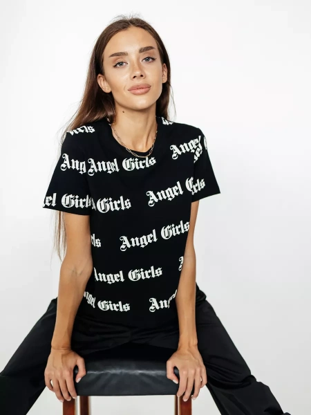 Футболка женская с принтом больших размеров ФК561