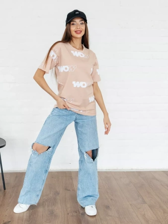 Футболка оверсайз с принтом большого размера