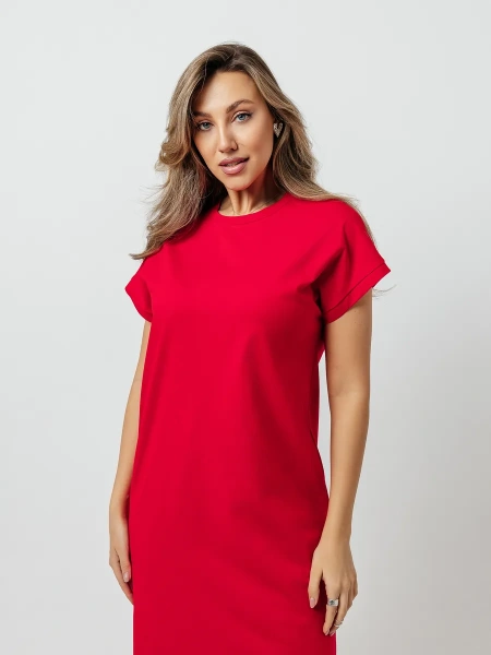 Платье женское летнее трикотажное больших размеров длинное