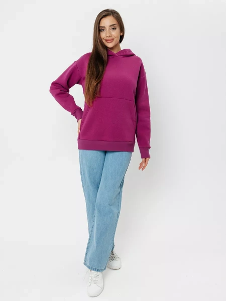 Однотонное худи с начесом