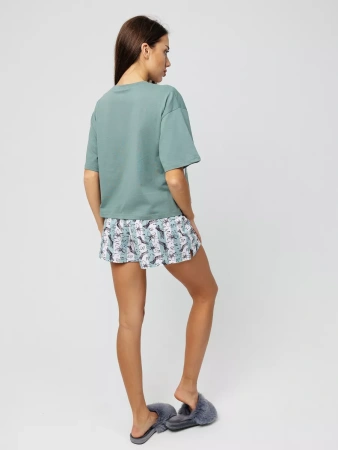 Пижама женская с шортами большие размеры хлопок