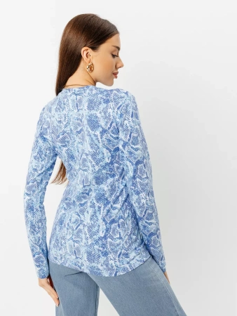 Лонгслив женский больших размеров облегающий с принтом дк571