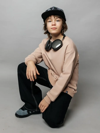 Свитшот детский базовый оверсайз теплый