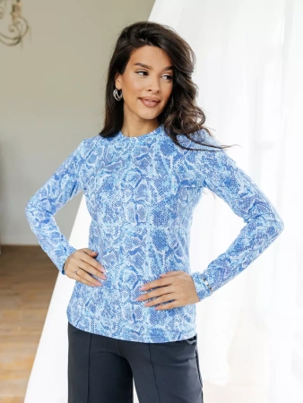 Лонгслив женский больших размеров облегающий с принтом дк571