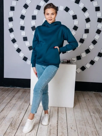 Однотонное худи с начесом