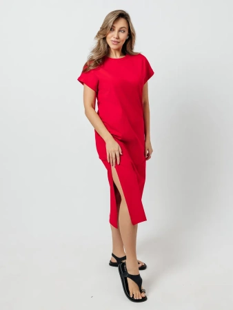 Платье женское летнее трикотажное больших размеров длинное