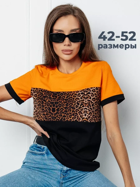 Футболка хлопок с принтом новогодняя больших размеров