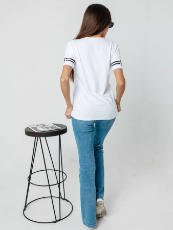 Футболка с принтом цифры больших размеров