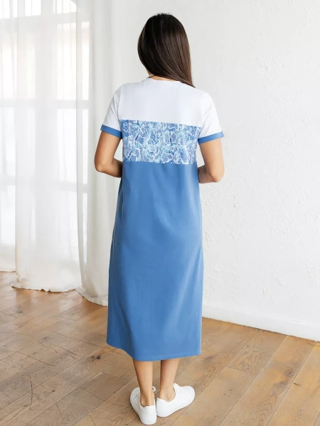 Платье футболка женское больших размеров длинное ПЛК569