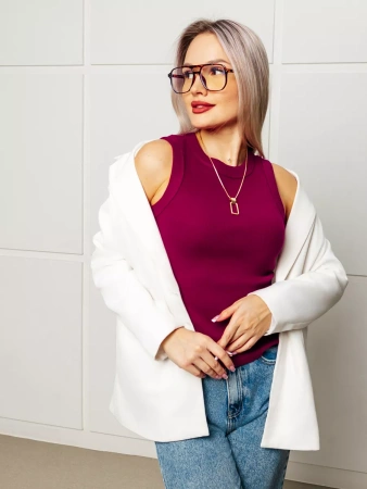 Топ под пиджак в рубчик спортивная майка МК558