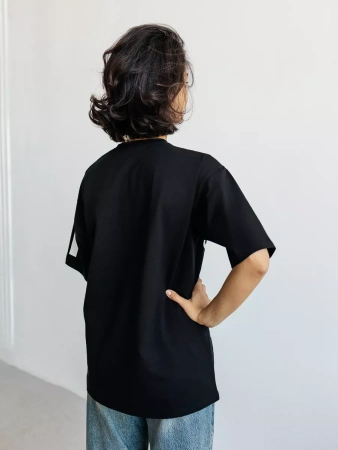 Футболка с принтом оверсайз летняя больших размеров OK