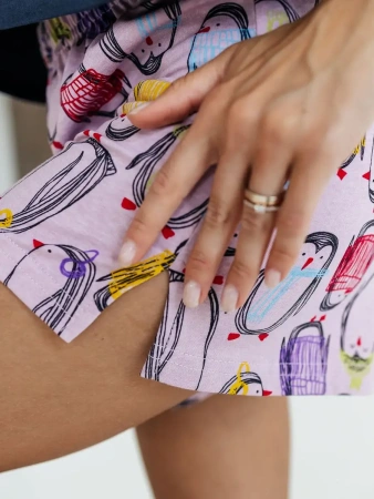 Пижама женская с шортами большие размеры хлопок