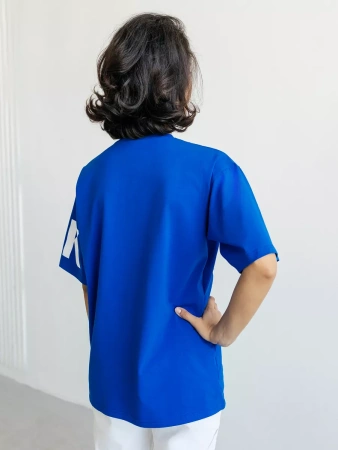 Футболка с принтом оверсайз летняя больших размеров OK