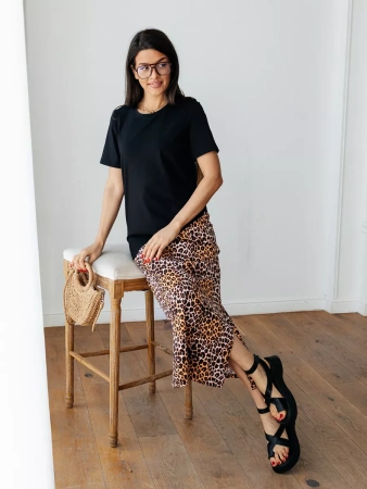 Платье женское леопардовое больших размеров длинное