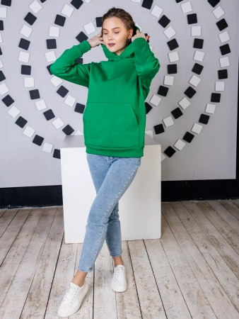 Однотонное худи с начесом