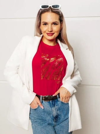 Футболка женская больших размеров с принтом нарядная