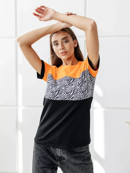 Футболка хлопок с принтом новогодняя больших размеров