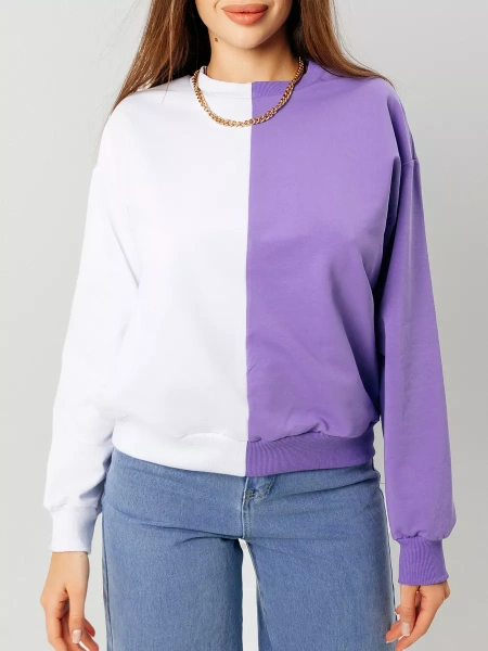 Свитшот женский толстовка больших размеров кофта ДФ581