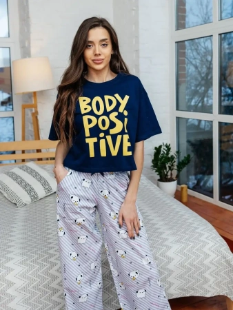 Пижама женская с штанами брючная большие размеры