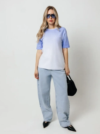 Футболка женская нарядная больших размеров хлопок