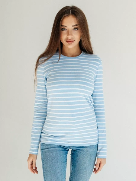 Лонгслив тельняшка большого размера джемпер