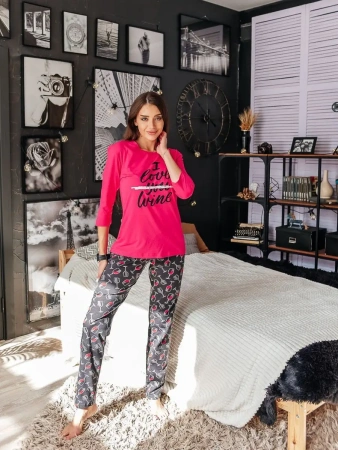 Пижама женская со штанами домашний костюм