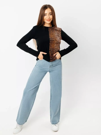 Лонгслив женский облегающий с принтом дк573