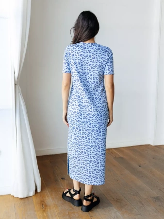 Платье женкое домашнее леопардовое больших размеров ПЛК609