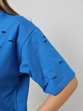 Футболка оверсайз большого размера с дырками