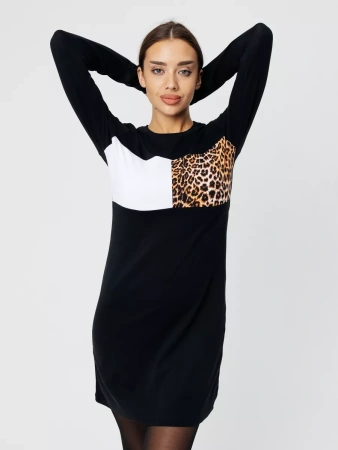 Платье женское трикотажное с длинным рукавом