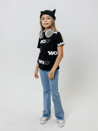 Футболка для девочки с принтом хлопок летняя пляжная