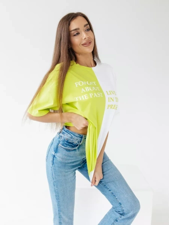 Футболка с принтом оверсайз больших размеров ФК531