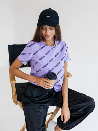 Футболка с принтом больших размеров новогодняя ФК561