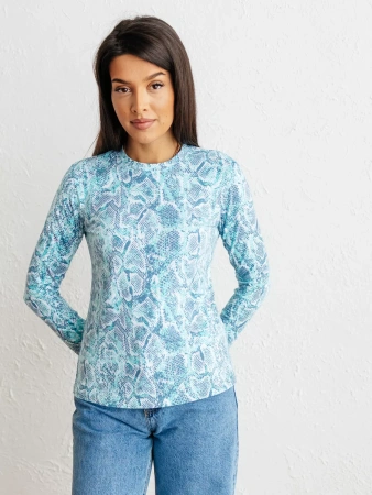 Лонгслив женский больших размеров с принтом дк571