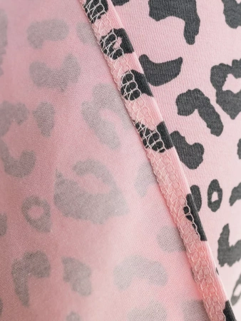 Платье леопардовое нарядное хлопок длинное ПЛК609