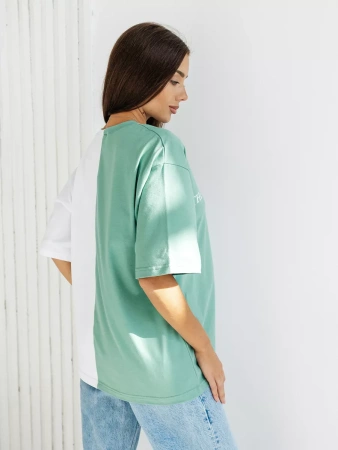 Футболка с принтом оверсайз больших размеров ФК531